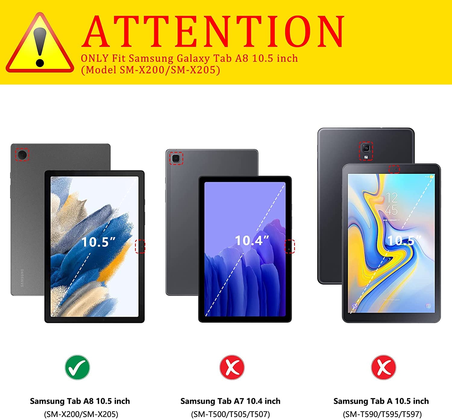 TSQQST Case for Samsung Galaxy Tab A8 10.5